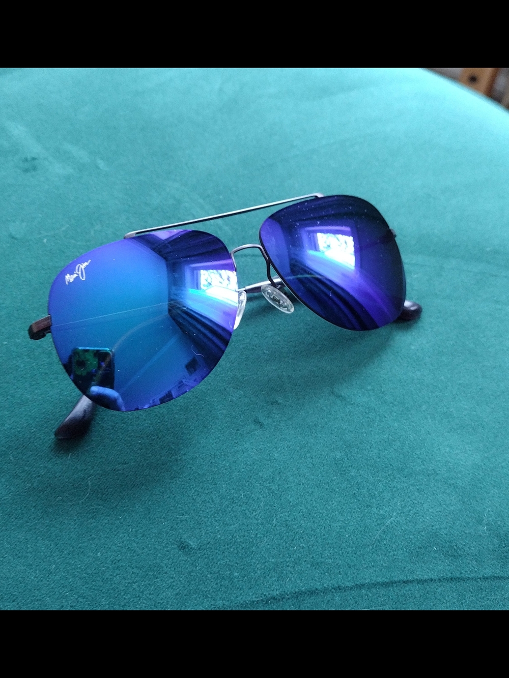 Maui Jim Cinder Cone B789-02S Blue Mirrored Aviator Sunglasses